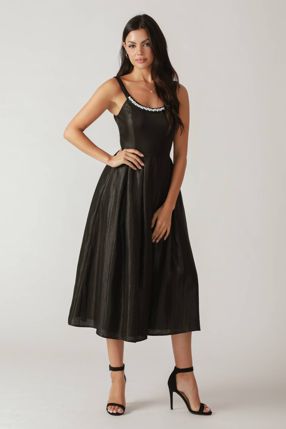 FLUTTERING FIELDS WOVEN MIDI DRESS Flying Tomato
